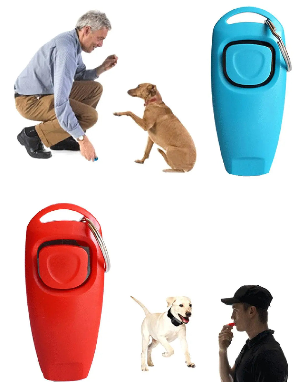 Pet Dog Whistle and Clicker Training Aid for Bark Control - Portable Trainer Tool for Puppies