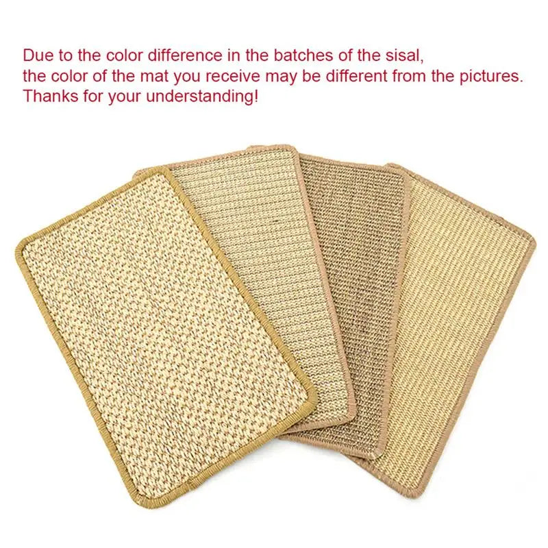Natural Sisal Cat Scratching Post Mat Scratcher Board Pad Mats Toy Climbing Tree Litter Mat Lounger Pet Random Color