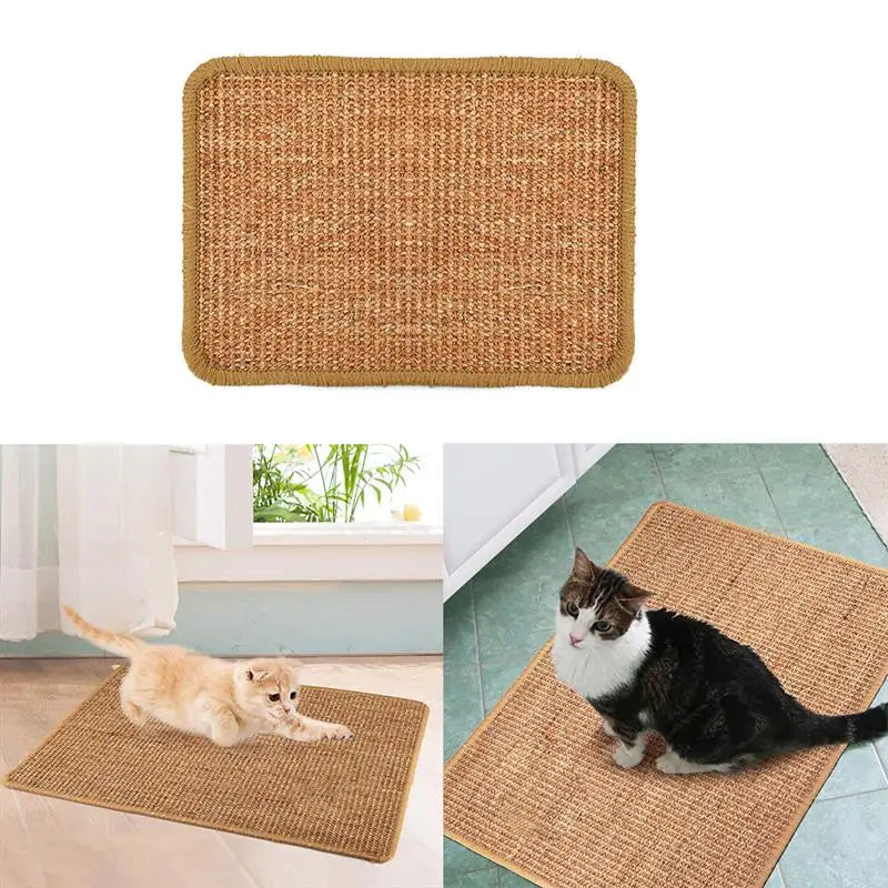 Natural Sisal Cat Scratching Post Mat Scratcher Board Pad Mats Toy Climbing Tree Litter Mat Lounger Pet Random Color