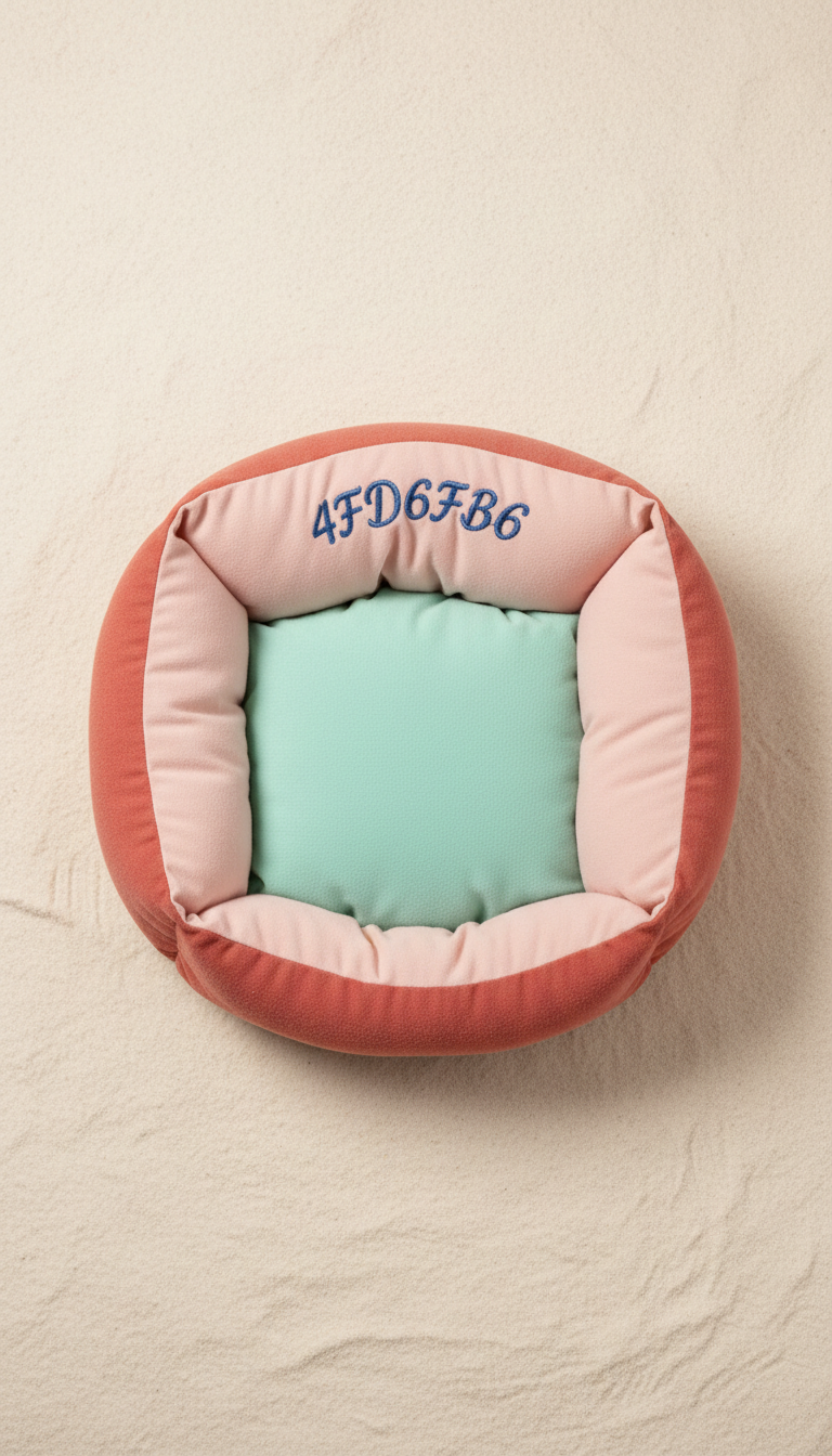 Soft Fabric Cat Bed with Name Embroidery