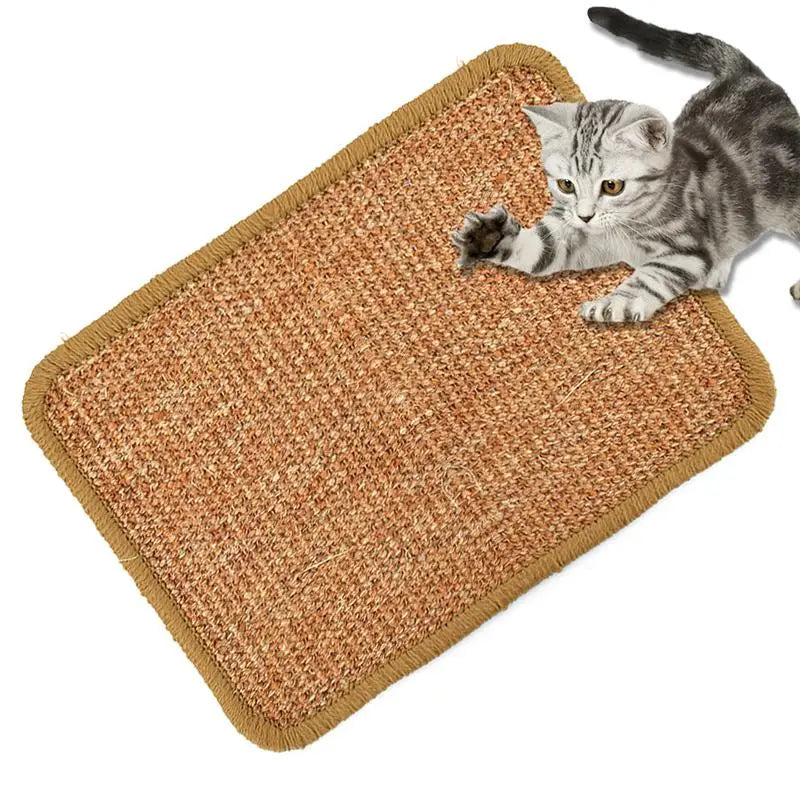 Natural Sisal Cat Scratching Post Mat Scratcher Board Pad Mats Toy Climbing Tree Litter Mat Lounger Pet Random Color