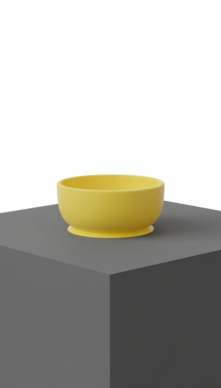 Sunny Yellow Silicone Food Bowl