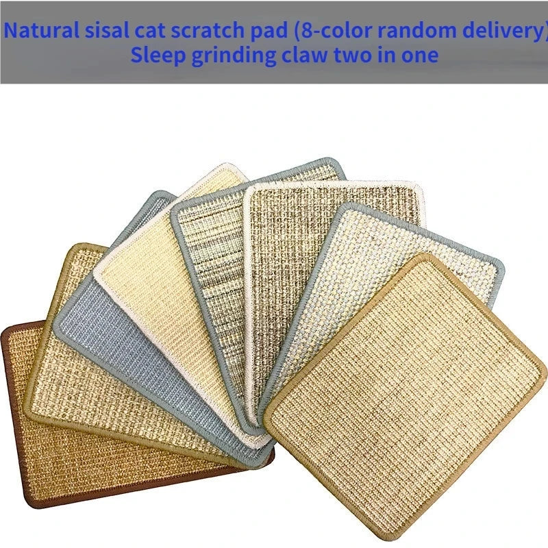 Natural Sisal Cat Scratching Post Mat Scratcher Board Pad Mats Toy Climbing Tree Litter Mat Lounger Pet Random Color