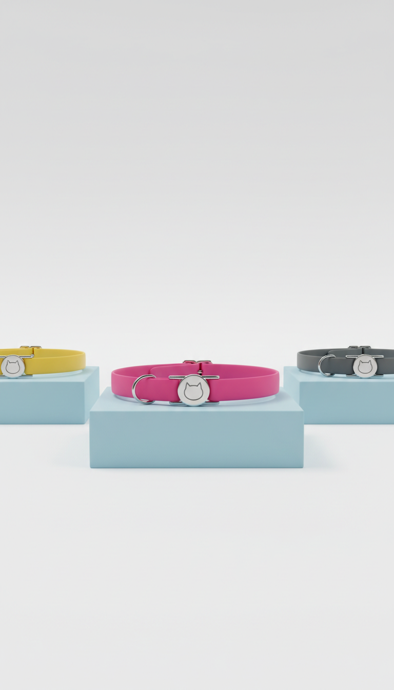 Vivid Pink Personalized Cat Collar