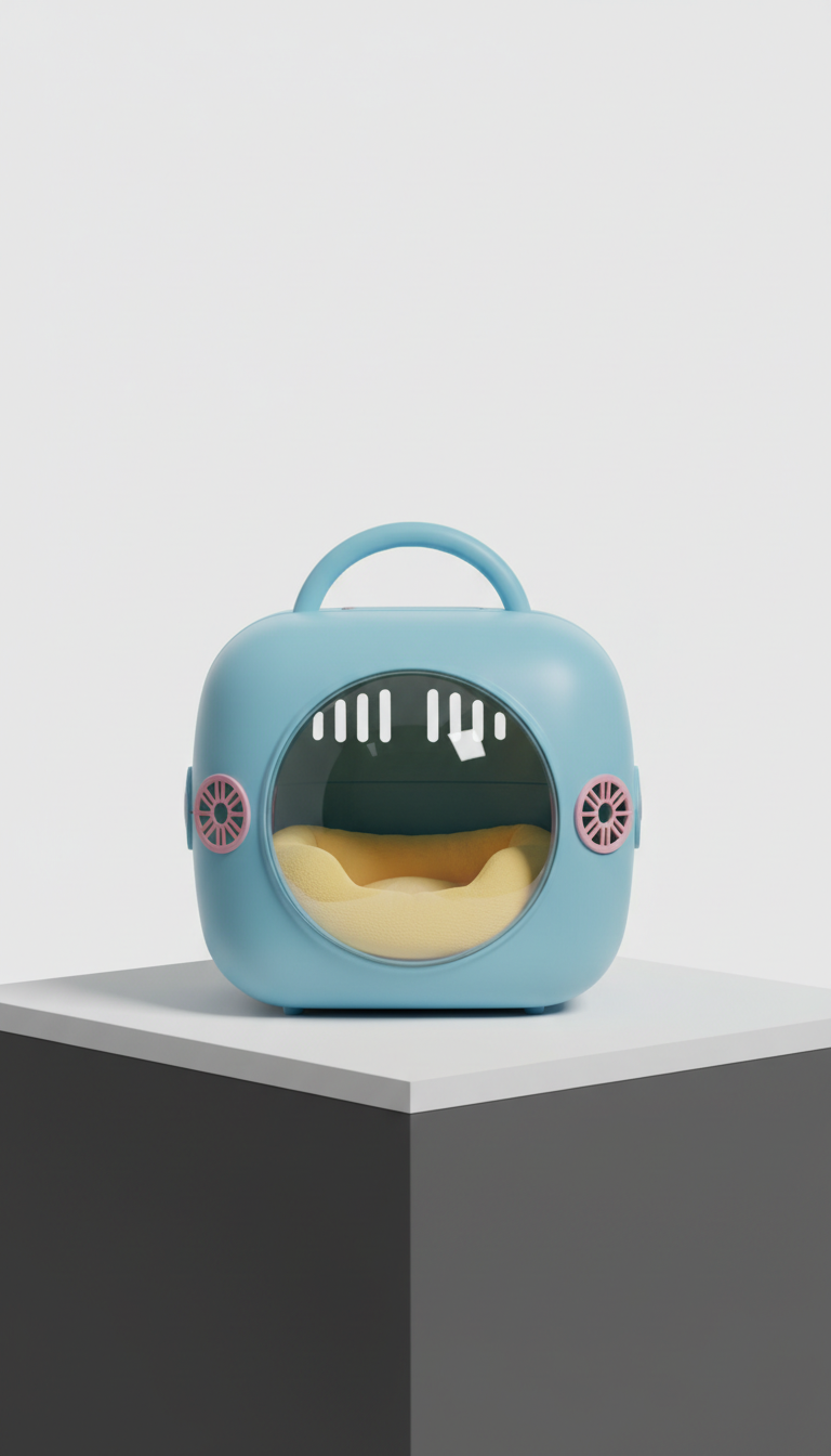 Playful Sky Blue Travel Carrier