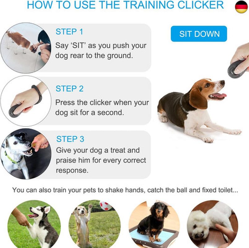 Hunde Clicker, 4 Stück Trainings-Clic