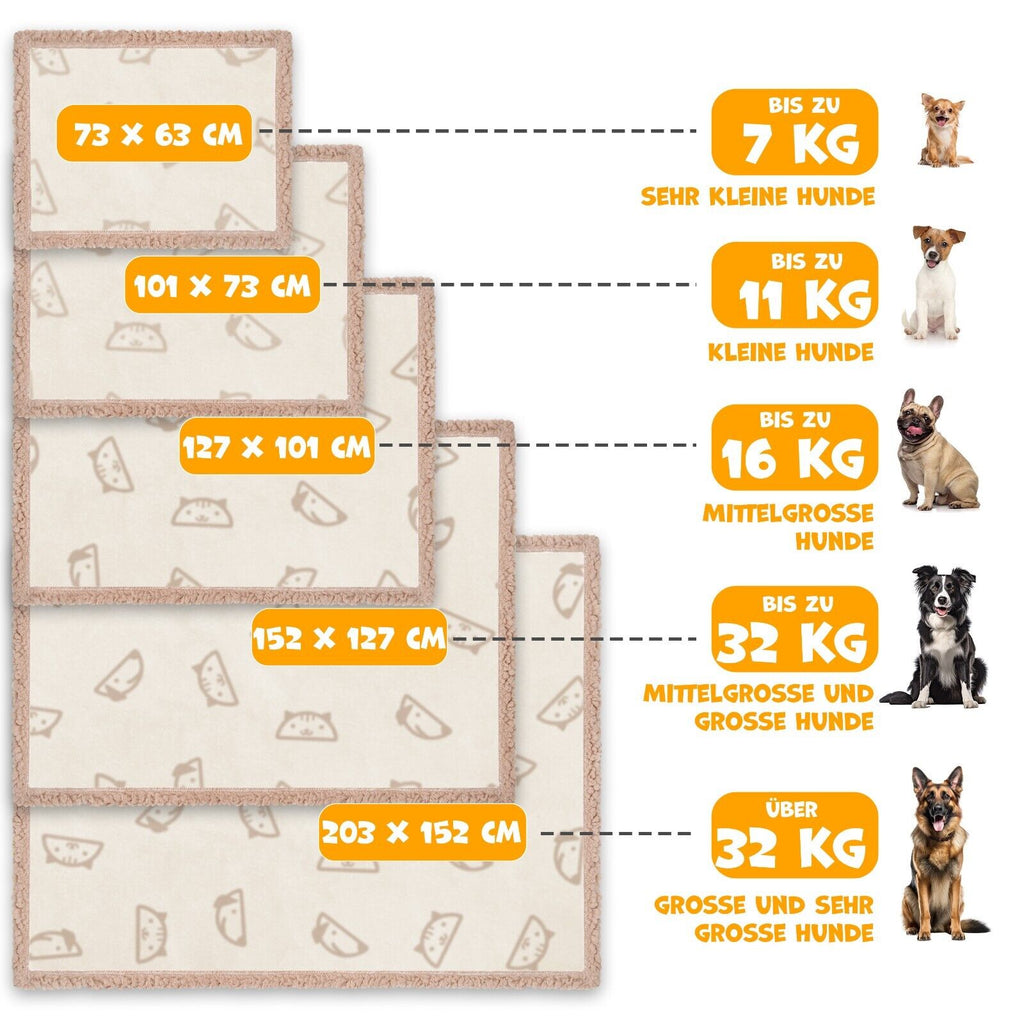 LOVPET® Hunde Decke Wasserdicht Haustier Trockenbett Fleece, 3X Spielzeugknoch